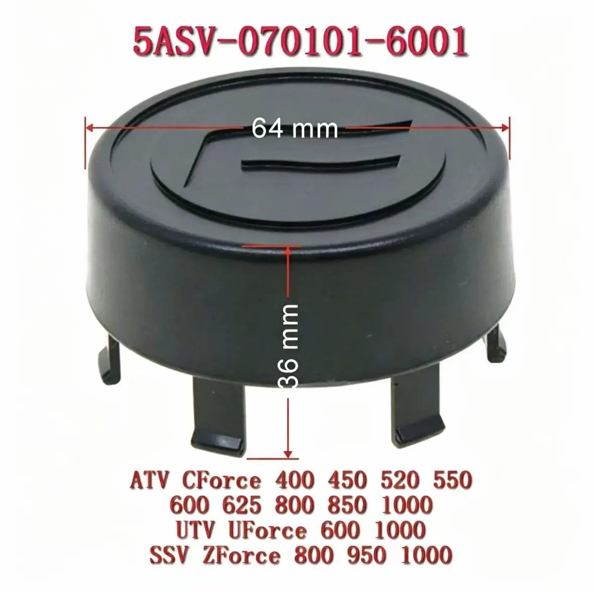 Rim Center Cover 5ASV-070101-6001 Fit for CFMoto 400 450 550 600 800 1000 ATV UTV
Rim Center Cover 5ASV-070101-6001 Fit for CFMoto 400 450 550 600 800 1000 ATV UTV