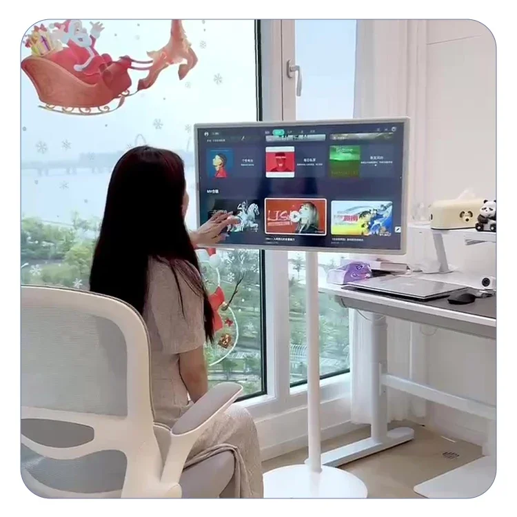 Professional 32Inch Touch Screen Rotate Usb Wifi Smart Stand by Me TV Android Tablet Pc for Work Studying Workout Floor Stand TV
Professional 32Inch Touch Screen Rotate Usb Wifi Smart Stand by Me TV Android Tablet Pc for Work Studying Workout Floor Stand TV