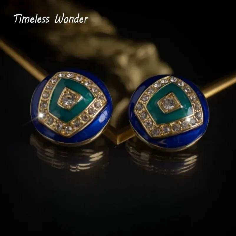 Timeless Wonder Fancy Enamel Zircon Geo Stud Earrings for Women Designer Jewelry Runway Goth Luxury Rare Gift Simple Neat 5155
Timeless Wonder Fancy Enamel Zircon Geo Stud Earrings for Women Designer Jewelry Runway Goth Luxury Rare Gift Simple Neat 5155