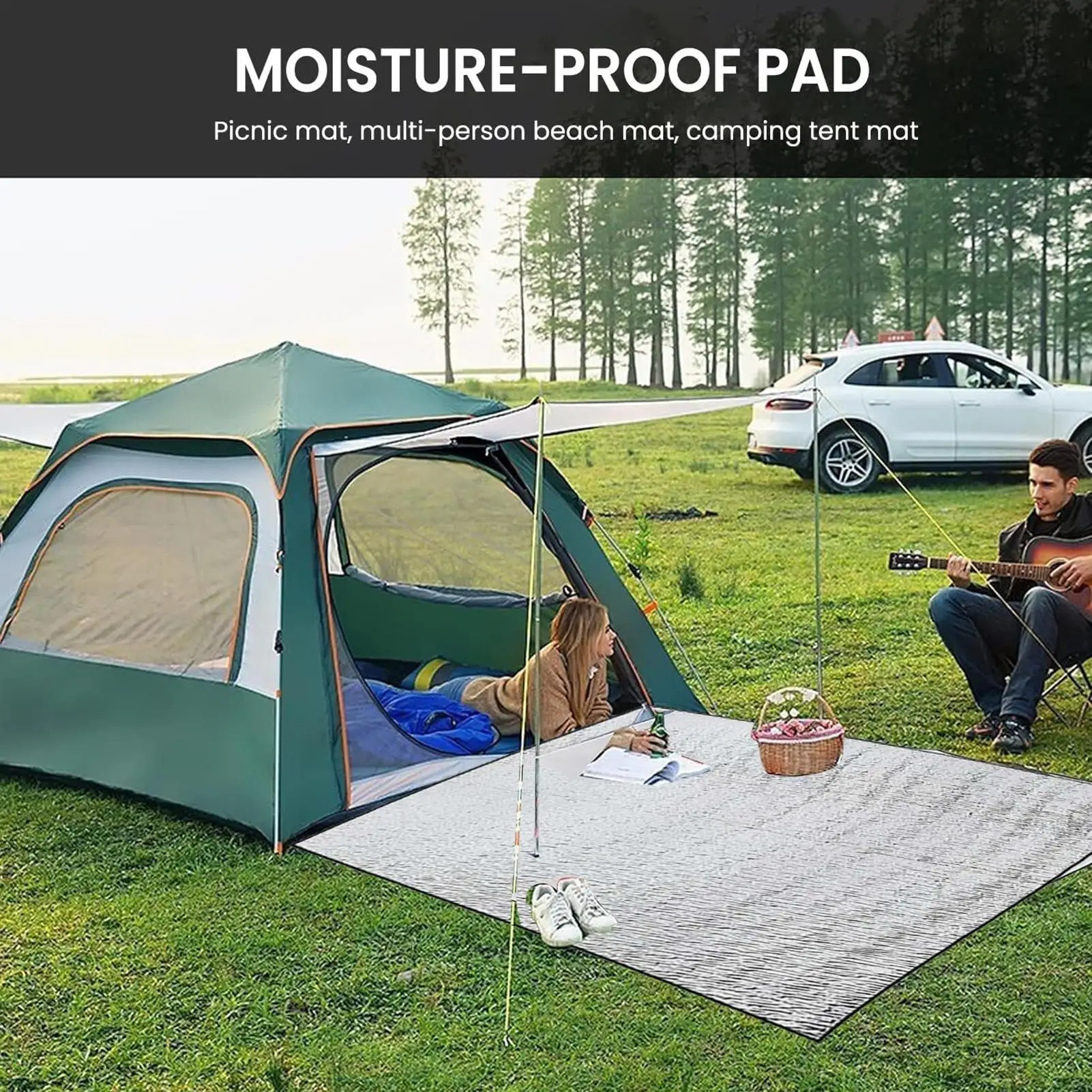 Camping Mat Blanket Aluminum Insulation Foam Foil Mat Sleeping Pad Thermal Outdoor Tent Footprint With Storage Bag 195*180cm
Camping Mat Blanket Aluminum Insulation Foam Foil Mat Sleeping Pad Thermal Outdoor Tent Footprint With Storage Bag 195*180cm