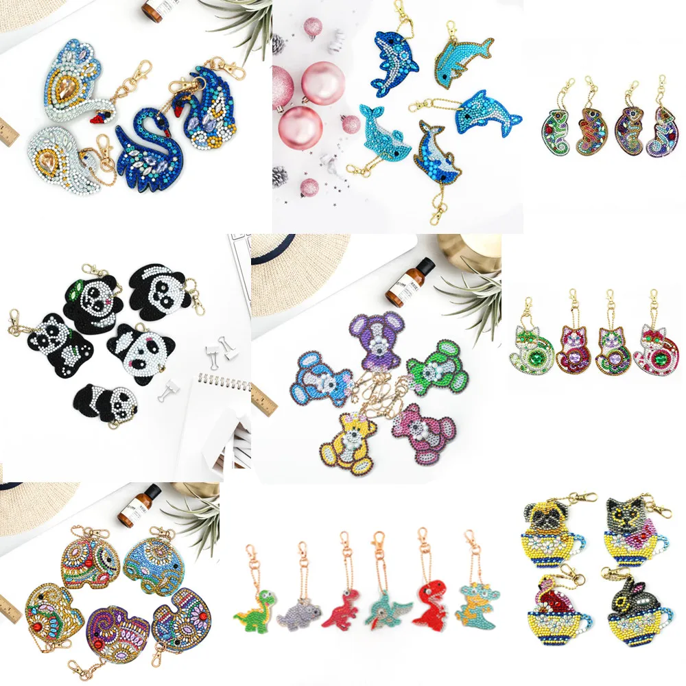 DIY animal pattern diamond painting key ring swan dolphin diamond keychain cat embroidery cross stitch bag pendant jewelry gift
DIY animal pattern diamond painting key ring swan dolphin diamond keychain cat embroidery cross stitch bag pendant jewelry gift