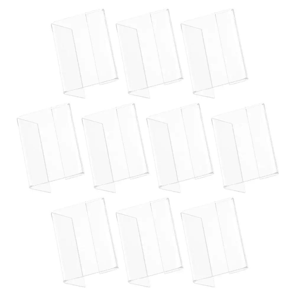 10Pcs Clear Acrylic L-Shaped Horizontal Sign Holders for Retail Price Tags Name Displays Countertop Sign Stand Menu Holder
10Pcs Clear Acrylic L-Shaped Horizontal Sign Holders for Retail Price Tags Name Displays Countertop Sign Stand Menu Holder