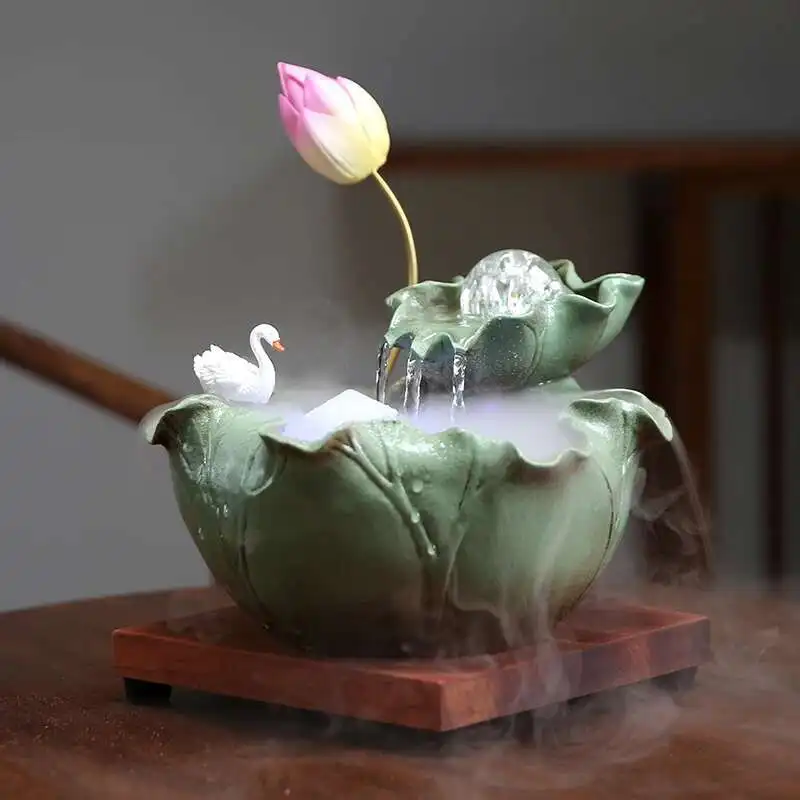Creative flowing water decoration, circulating water humidifier, office desktop, living room, porch decoration, opening gift 
Creative flowing water decoration, circulating water humidifier, office desktop, living room, porch decoration, opening gift