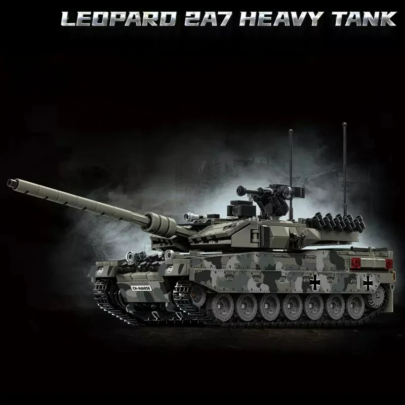 MOC Battle Leopard 2A7 Тяжелый танк Модель Строительные блоки Комплект Военная серия Машинный пистолет Пусковая установка Кирпичи Головоломки DIY Игрушки Подарок ребенку
MOC Battle Leopard 2A7 Тяжелый танк Модель Строительные блоки Комплект Военная серия Машинный пистолет Пусковая установка Кирпичи Головоломки DIY Игрушки Подарок ребенку