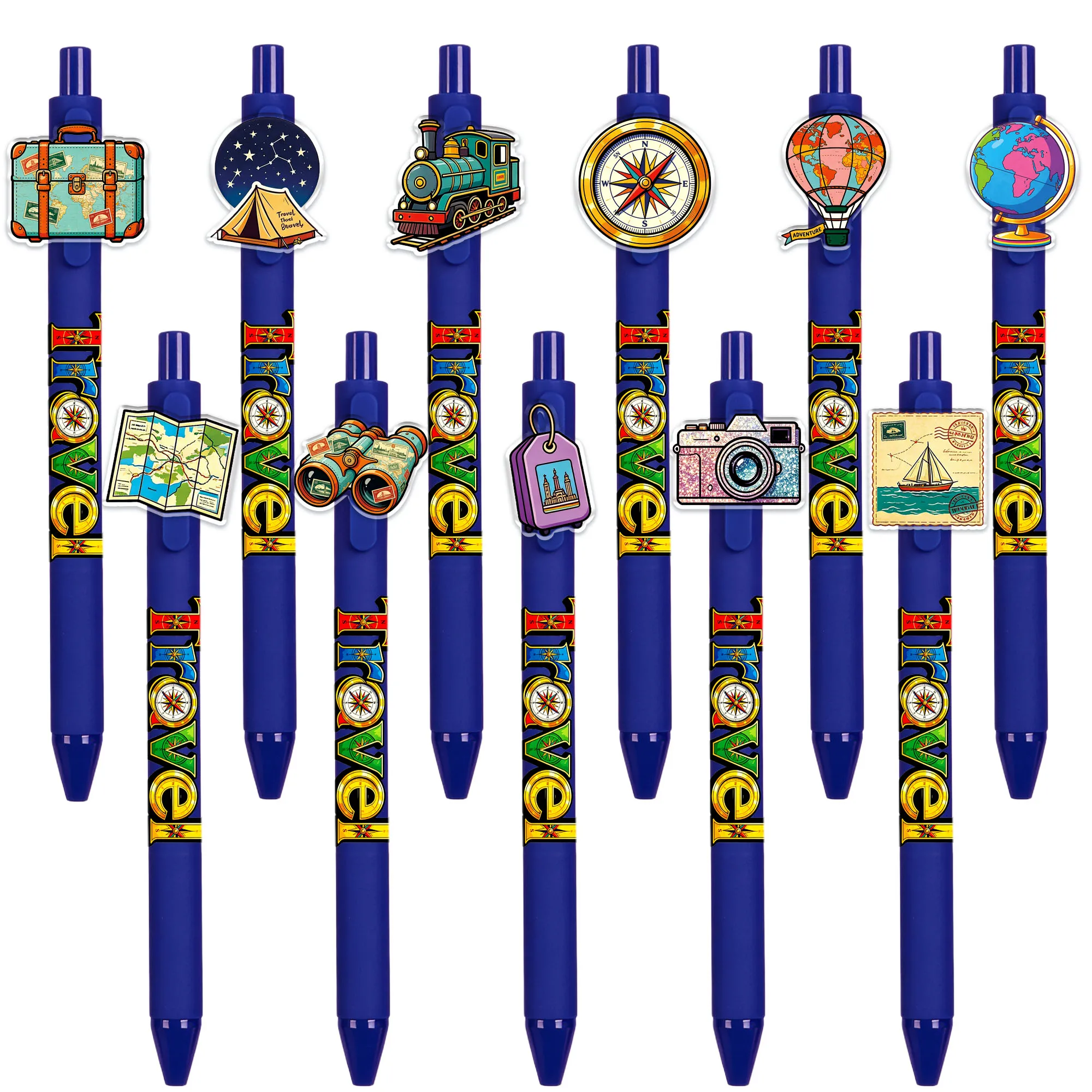 11pcs Creative Global Travel Theme Press Ballpoint Pen Writing Smooth Black Ink Student Writing Gift Pen
11pcs Creative Global Travel Theme Press Ballpoint Pen Writing Smooth Black Ink Student Writing Gift Pen
