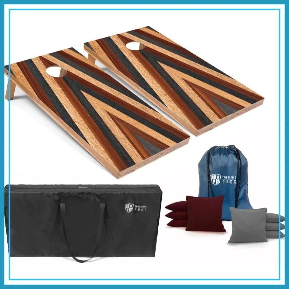 Official Size Cornhole Boards 4x2 – Wooden Game Set with 8 Bean Bags, Carrying Case & Tote for Outdoor Tailgate
Official Size Cornhole Boards 4x2 – Wooden Game Set with 8 Bean Bags, Carrying Case & Tote for Outdoor Tailgate