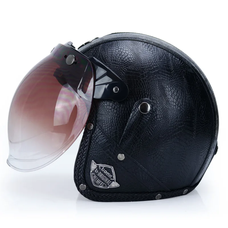 Four Seasons Capacete Electric Motorcycle Helmet Open Face Vintage Prince Motorcycle Handmade Leather Men And Women Personlity
Four Seasons Capacete Electric Motorcycle Helmet Open Face Vintage Prince Motorcycle Handmade Leather Men And Women Personlity