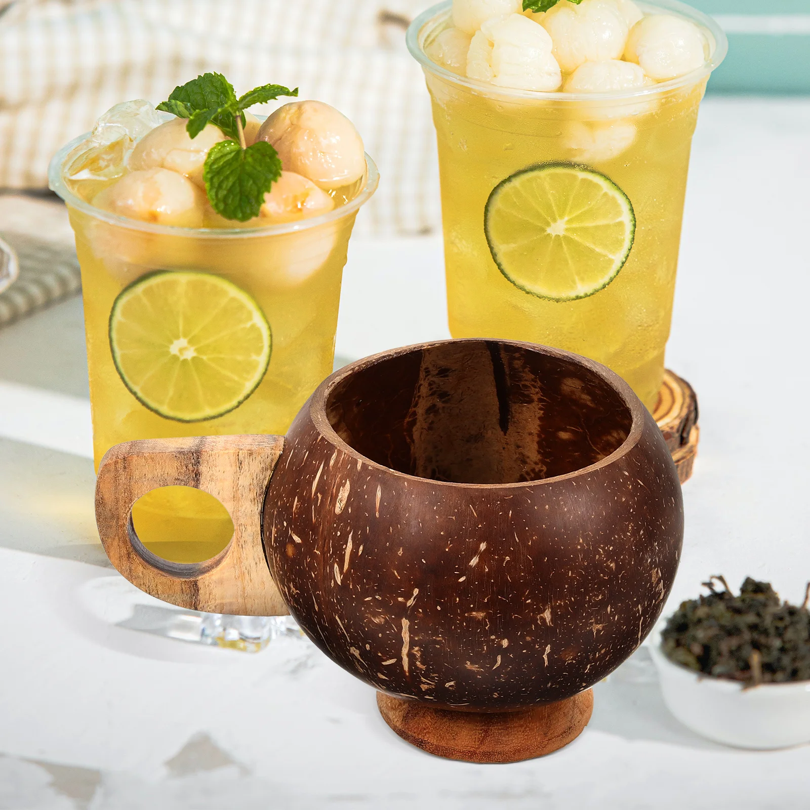 Natural Coconut Shell Glass Mug Coconuts-shell Drinking Cup Salad Hot and Cold With Handle Material
Natural Coconut Shell Glass Mug Coconuts-shell Drinking Cup Salad Hot and Cold With Handle Material