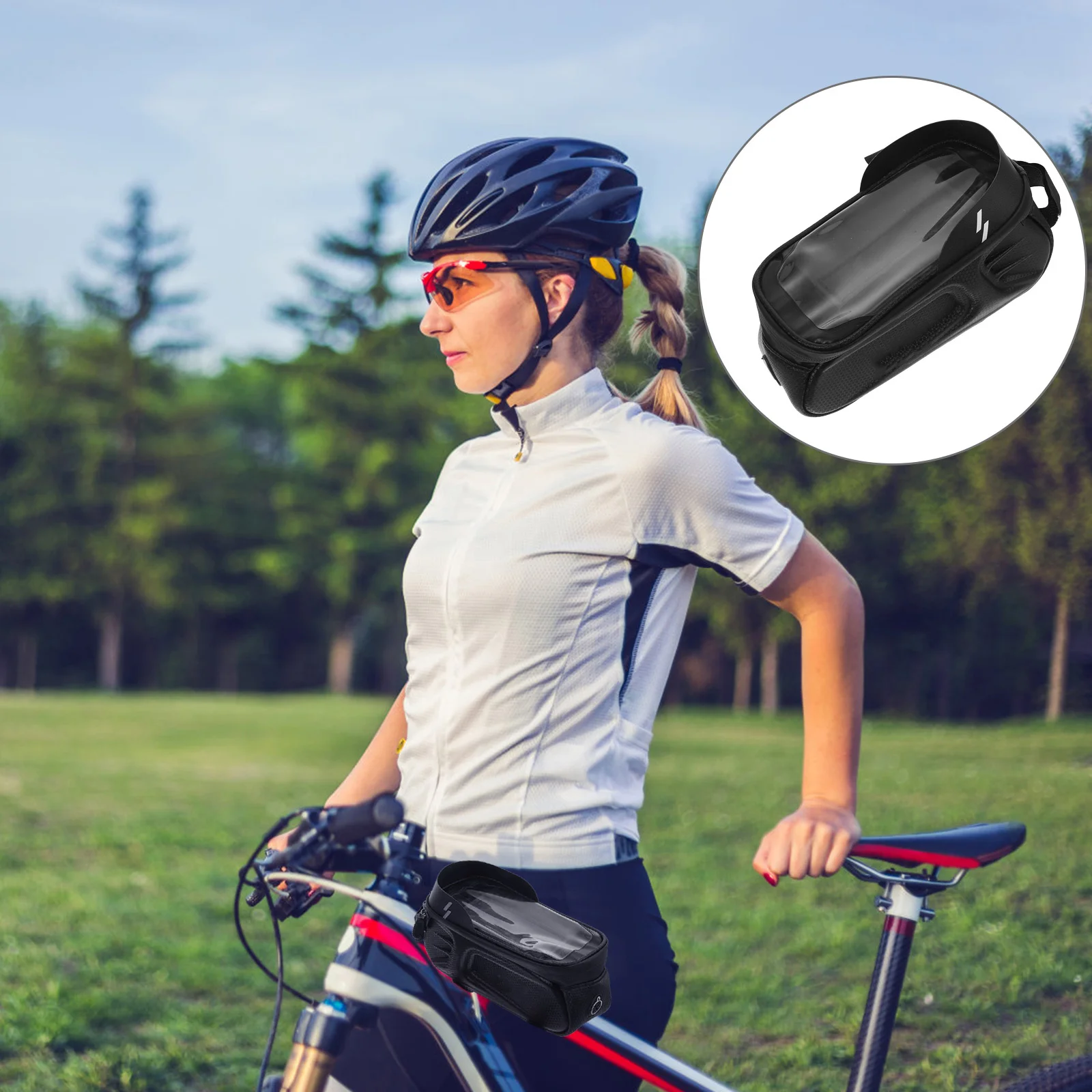 1Pcs Bike Phone Bag Reflective Front Frame Pouch Waterproof Mobile Phone Holder for Bicycle Cycling Bike Handlebar Bag
1Pcs Bike Phone Bag Reflective Front Frame Pouch Waterproof Mobile Phone Holder for Bicycle Cycling Bike Handlebar Bag