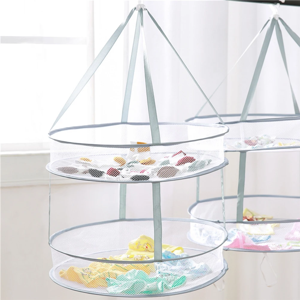 Clothes Net Double-layer Laundry Hanging Clotheshorse Hanger Mesh Basket Dryer Grey
Clothes Net Double-layer Laundry Hanging Clotheshorse Hanger Mesh Basket Dryer Grey