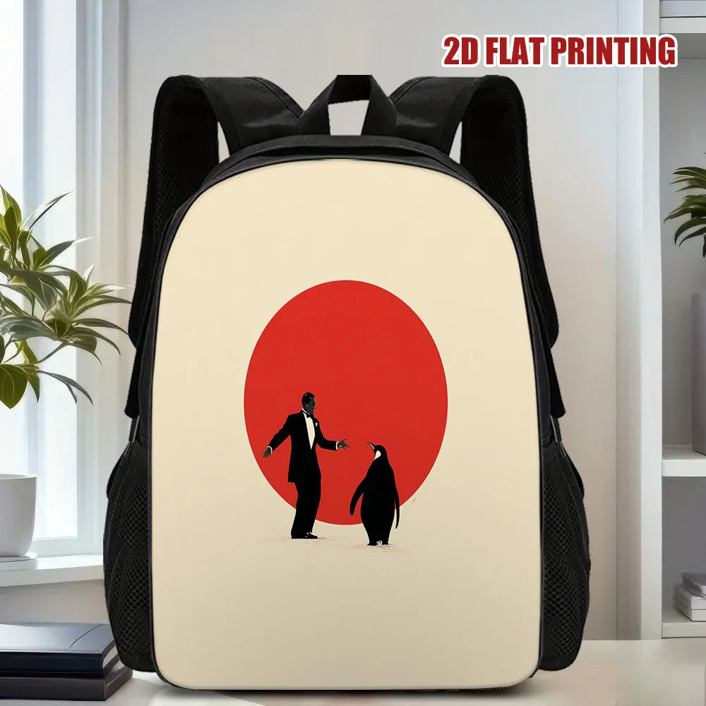 1 Gentleman and Penguin 2D Flat Printed Backpack - Stylish and Lightweight Polyester Teen Backpack, Adjustable Removable
1 Gentleman and Penguin 2D Flat Printed Backpack - Stylish and Lightweight Polyester Teen Backpack, Adjustable Removable