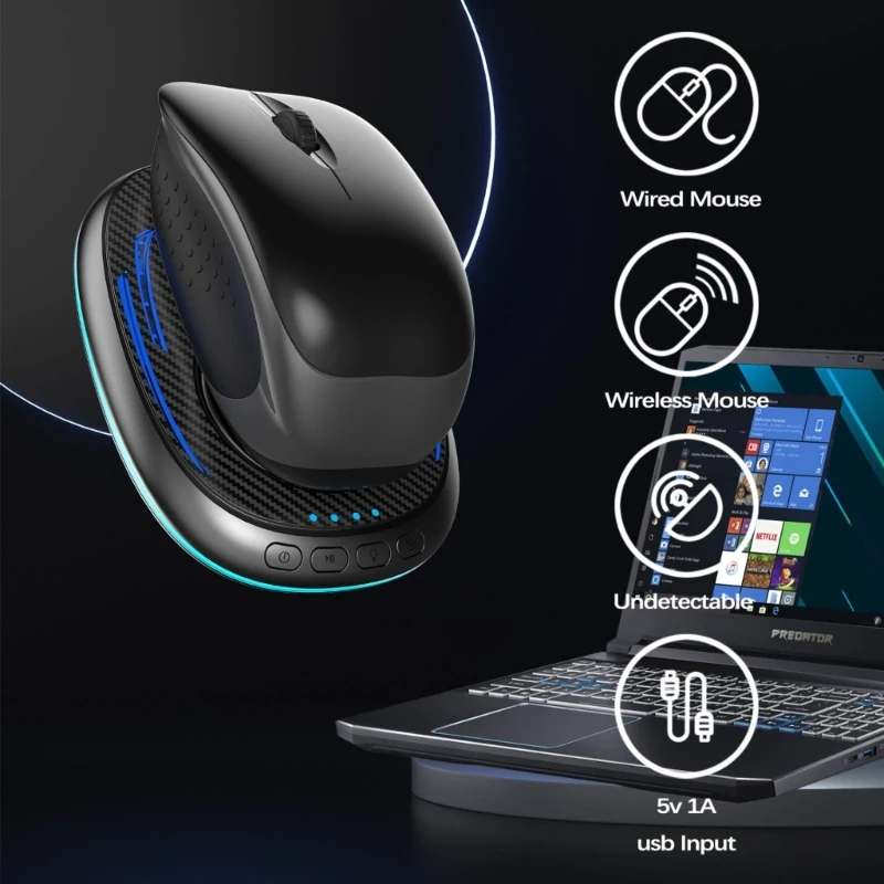 Automatic USB Mouse Mover with Timer and Switching for Office and Home Use Keep Computer Awake with Led
Automatic USB Mouse Mover with Timer and Switching for Office and Home Use Keep Computer Awake with Led