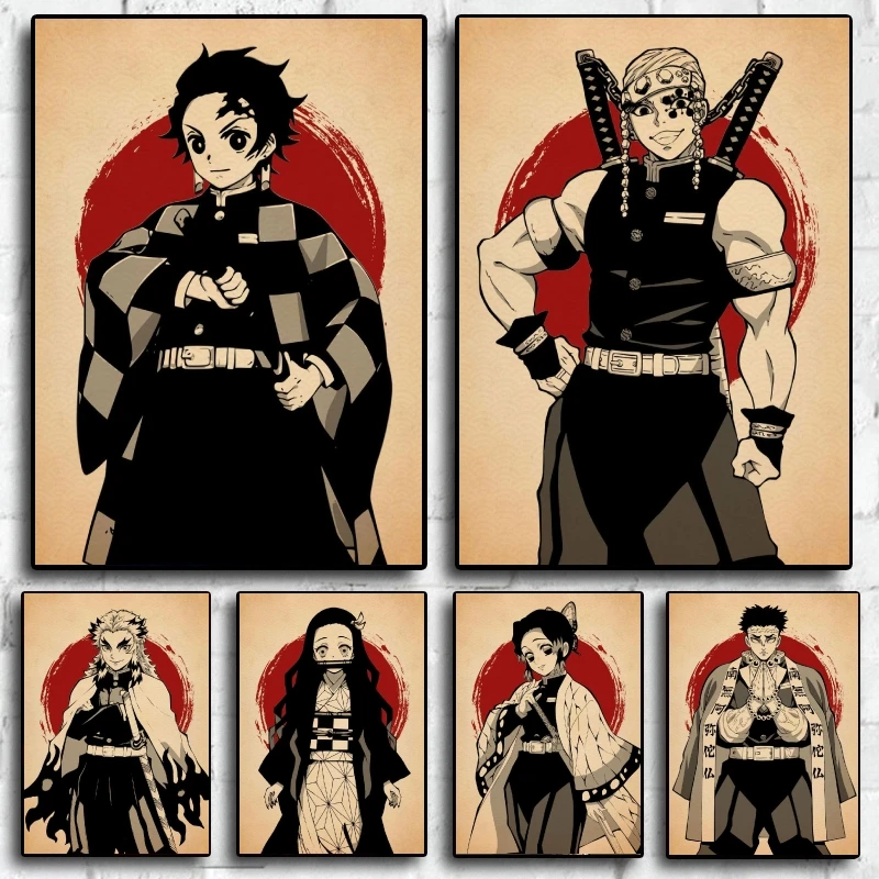 Classic Anime Figure Posters Demon Slayer Tanjirou HD Spray painting Best Gifts Retro Poster Wall Room Decor Picture Kid Toys
Classic Anime Figure Posters Demon Slayer Tanjirou HD Spray painting Best Gifts Retro Poster Wall Room Decor Picture Kid Toys