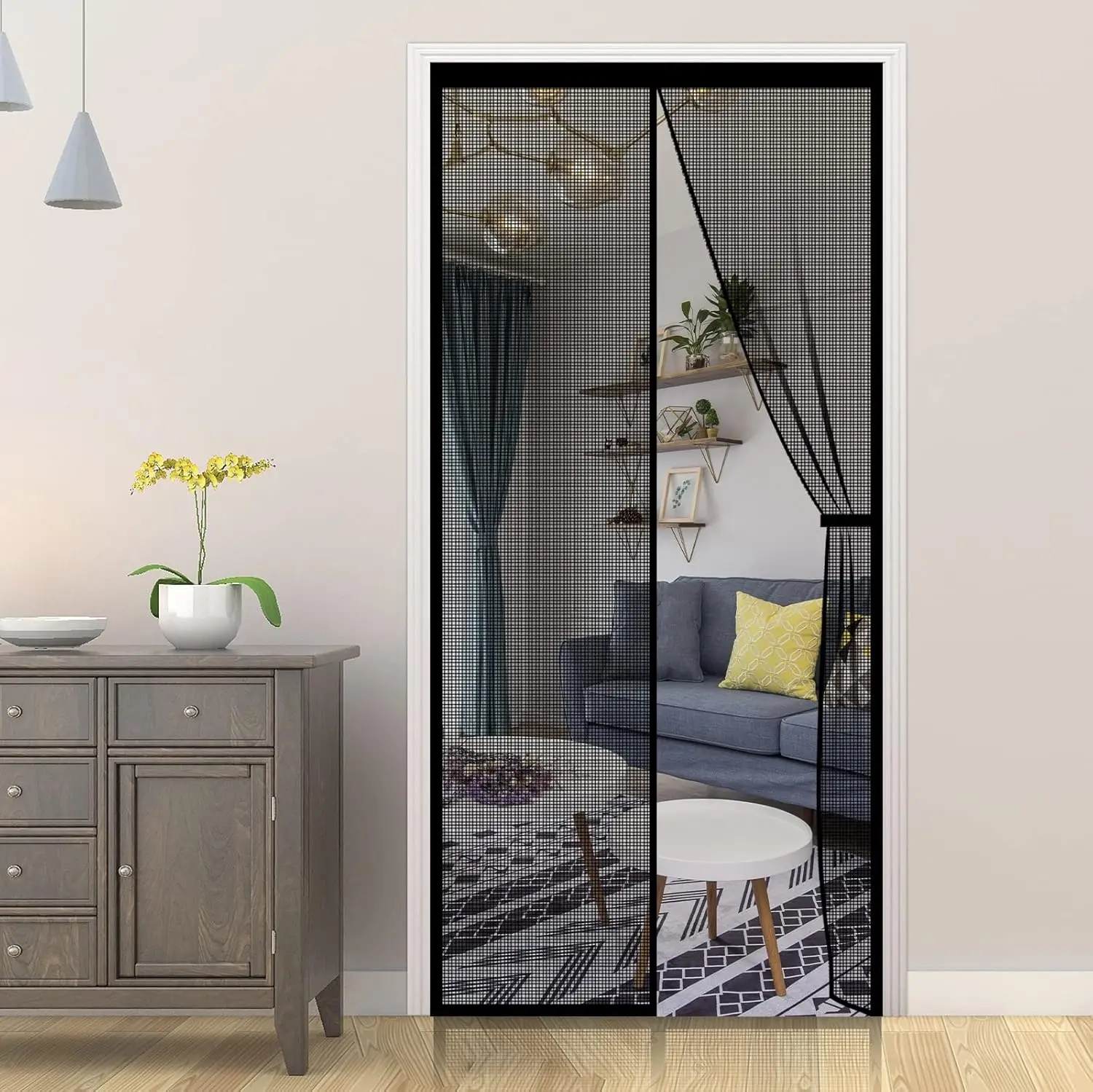 Magnetic Screen Door - Self Sealing Magnets, Reinforced Fiberglass Heavy Duty Mesh Net Closure for Sliding Door, Patio, Bedro
Magnetic Screen Door - Self Sealing Magnets, Reinforced Fiberglass Heavy Duty Mesh Net Closure for Sliding Door, Patio, Bedro