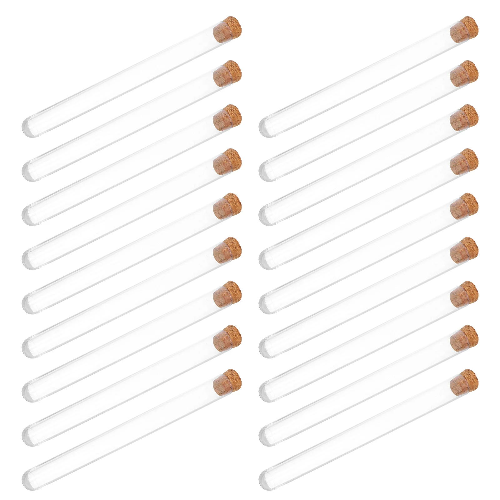 50pcs Plastic Test Tubes 15x150mm Sampling Bottles with Cork Stoppers for Candy Storage Plant Propagation Mini Containers
50pcs Plastic Test Tubes 15x150mm Sampling Bottles with Cork Stoppers for Candy Storage Plant Propagation Mini Containers