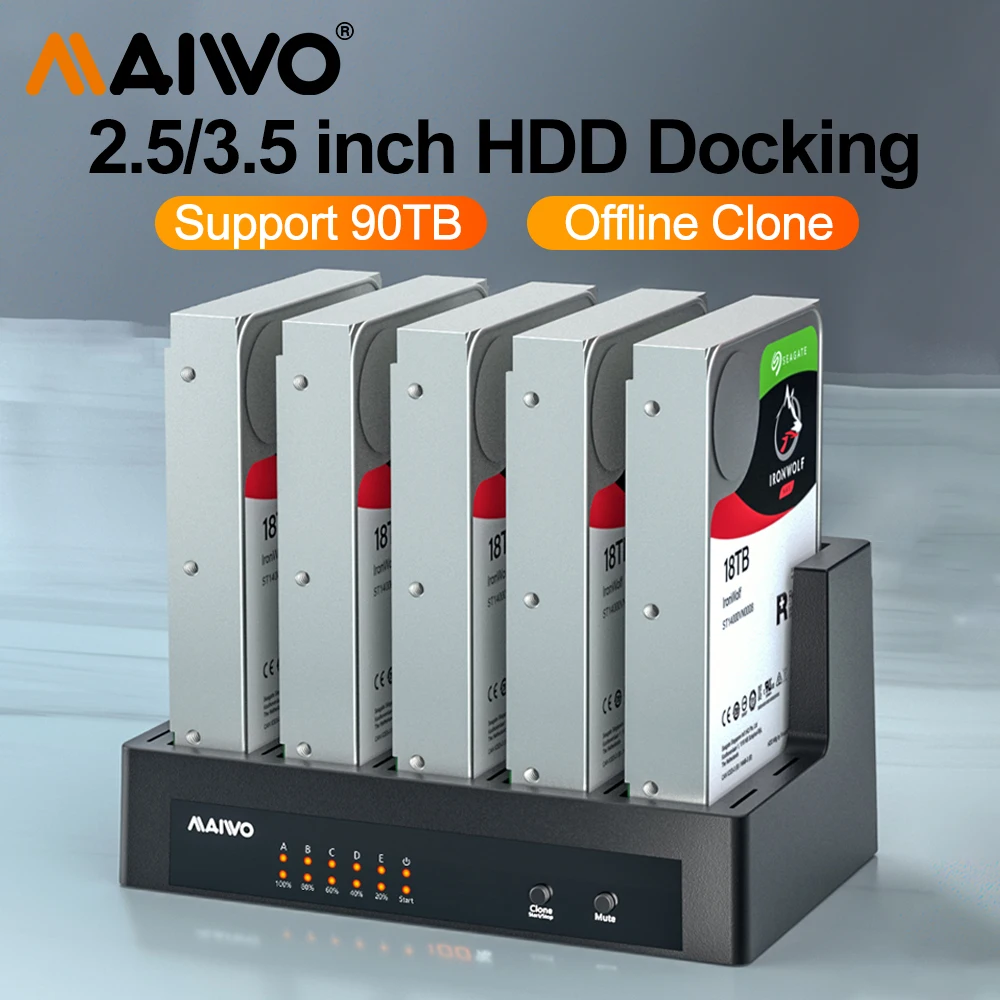 Док-станция для жестких дисков MAIWO 5 Bay с автономным клонированием SATA на USB 3,0 док-станция для жестких дисков 2,5/3,5 дюйма
Док-станция для жестких дисков MAIWO 5 Bay с автономным клонированием SATA на USB 3,0 док-станция для жестких дисков 2,5/3,5 дюйма