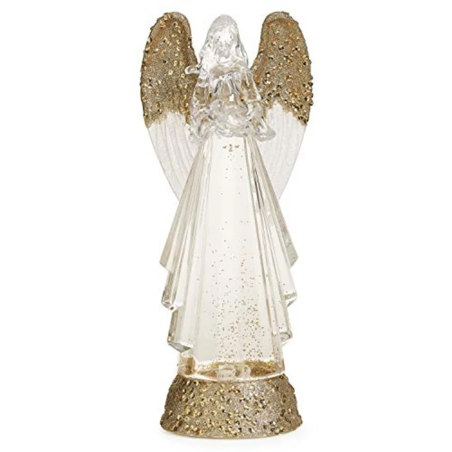 12.75-Inch Lighted Swirl Angel with Gold Wings Confetti Lites USB-Powered Tabletop Christmas Decoration Sparkling Holiday Accen
12.75-Inch Lighted Swirl Angel with Gold Wings Confetti Lites USB-Powered Tabletop Christmas Decoration Sparkling Holiday Accen
