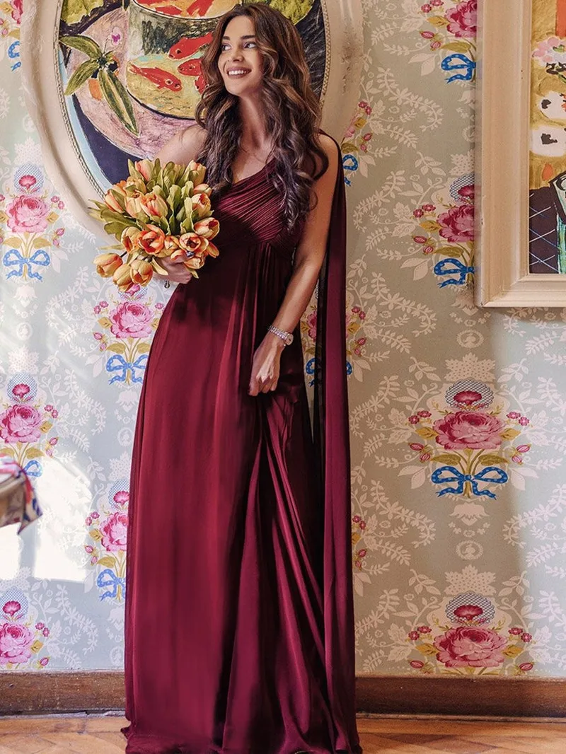 2022 Country Bridesmaid Dresses Ruched One Shoulder Flutters Wedding Guest Wear Sexy Back Long Chiffon Prom Party Evening Gowns
2022 Country Bridesmaid Dresses Ruched One Shoulder Flutters Wedding Guest Wear Sexy Back Long Chiffon Prom Party Evening Gowns