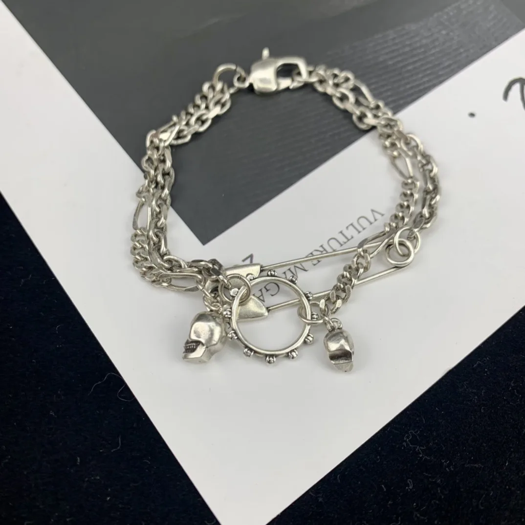 Gothic skull stackable adjustable stainless steel women's bracelet
Gothic skull stackable adjustable stainless steel women's bracelet