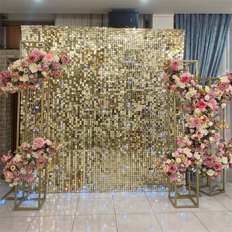 Shimmer Fashion Glitter Square Sequins Wall Backdrop 12/16/18pcs for Party Bling Curtain Backdrop Wedding Marriage Decoration
Shimmer Fashion Glitter Square Sequins Wall Backdrop 12/16/18pcs for Party Bling Curtain Backdrop Wedding Marriage Decoration