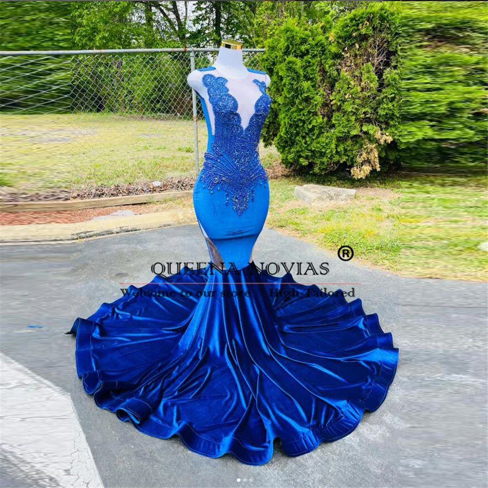 Luxury Crystals Beaded Mermaid Prom Dresses Customized O Neck Sleeveless Evening Party Gown Black Girls Birthday Clothing 2025
Luxury Crystals Beaded Mermaid Prom Dresses Customized O Neck Sleeveless Evening Party Gown Black Girls Birthday Clothing 2025