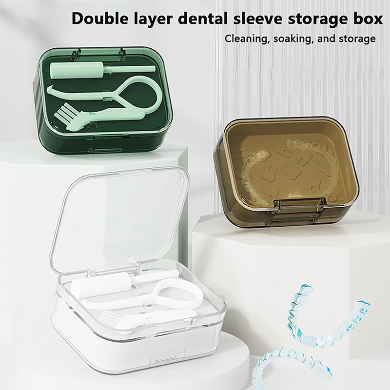 2 layers Orthodontic Retainer Braces Storage Box With Teeth Soaking Denture Cleaning Tooth Storage Portable Case
2 layers Orthodontic Retainer Braces Storage Box With Teeth Soaking Denture Cleaning Tooth Storage Portable Case
