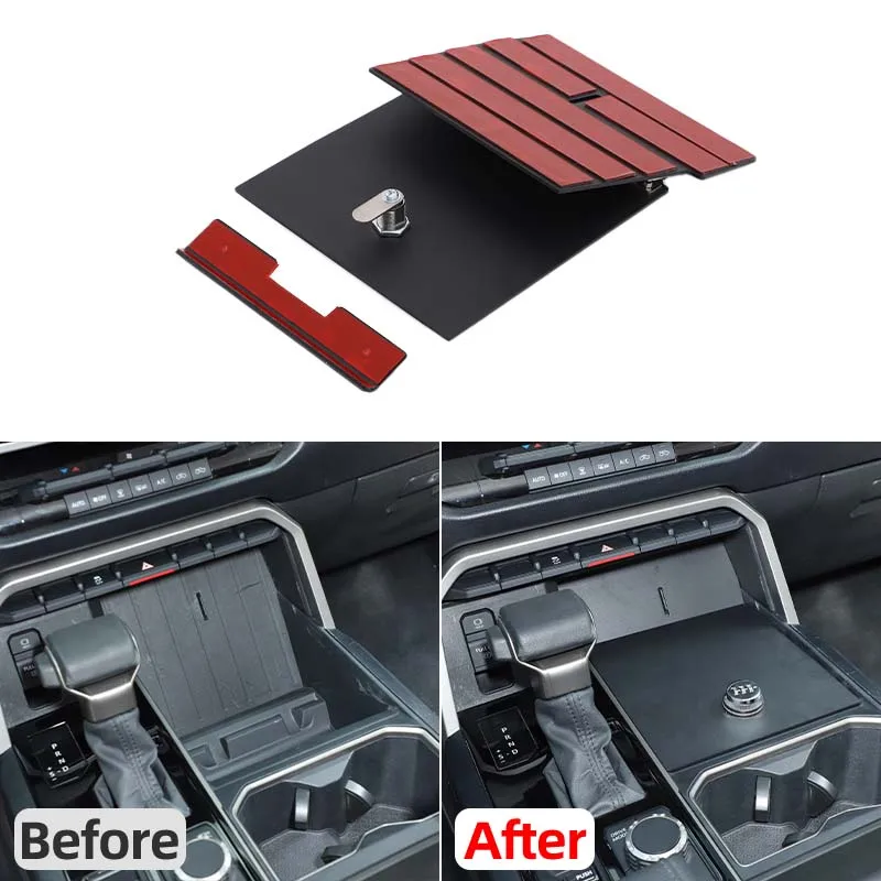 2Pcs For Toyota Tundra Sequoia 2022+ Aluminum alloy black car central control storage slot lock cover modification accessories
2Pcs For Toyota Tundra Sequoia 2022+ Aluminum alloy black car central control storage slot lock cover modification accessories