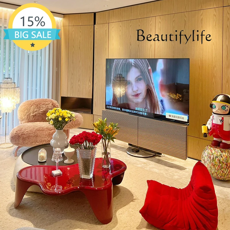 SS New Coffee Table Living Room Home Post-modern Pebble Red Special-shaped Oval Cloud Paint
SS New Coffee Table Living Room Home Post-modern Pebble Red Special-shaped Oval Cloud Paint