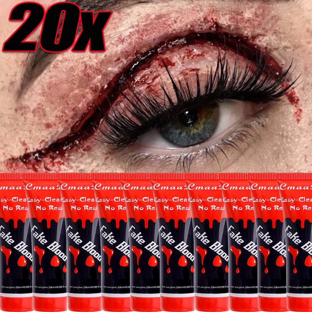 10PCS Halloween Fake Blood Halloween Washable Bloody Fake Blood For Costume Halloween Vampire Makeup Fake Blood For Cosplay
10PCS Halloween Fake Blood Halloween Washable Bloody Fake Blood For Costume Halloween Vampire Makeup Fake Blood For Cosplay