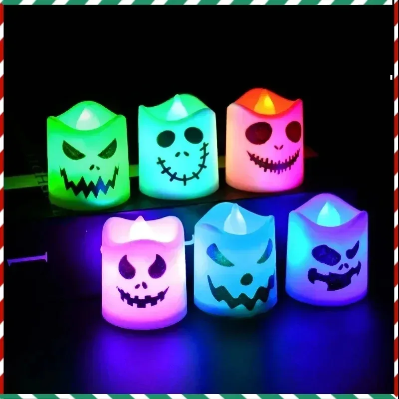 6pcs Halloween Candle Led Ghost Pumpkin Light Glowing Lamp Halloween Party Home Bar Decoration Haunted House Horror Props 
6pcs Halloween Candle Led Ghost Pumpkin Light Glowing Lamp Halloween Party Home Bar Decoration Haunted House Horror Props