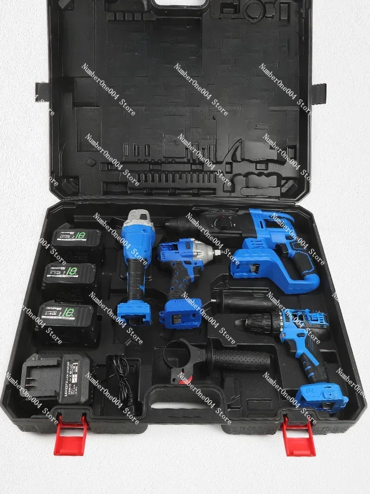 For Battery Brushless Rechargeable Electric Hammer Impact Drill Angle Grinder Electric Drill Four-Piece Spanner Suit Tool Suit
For Battery Brushless Rechargeable Electric Hammer Impact Drill Angle Grinder Electric Drill Four-Piece Spanner Suit Tool Suit