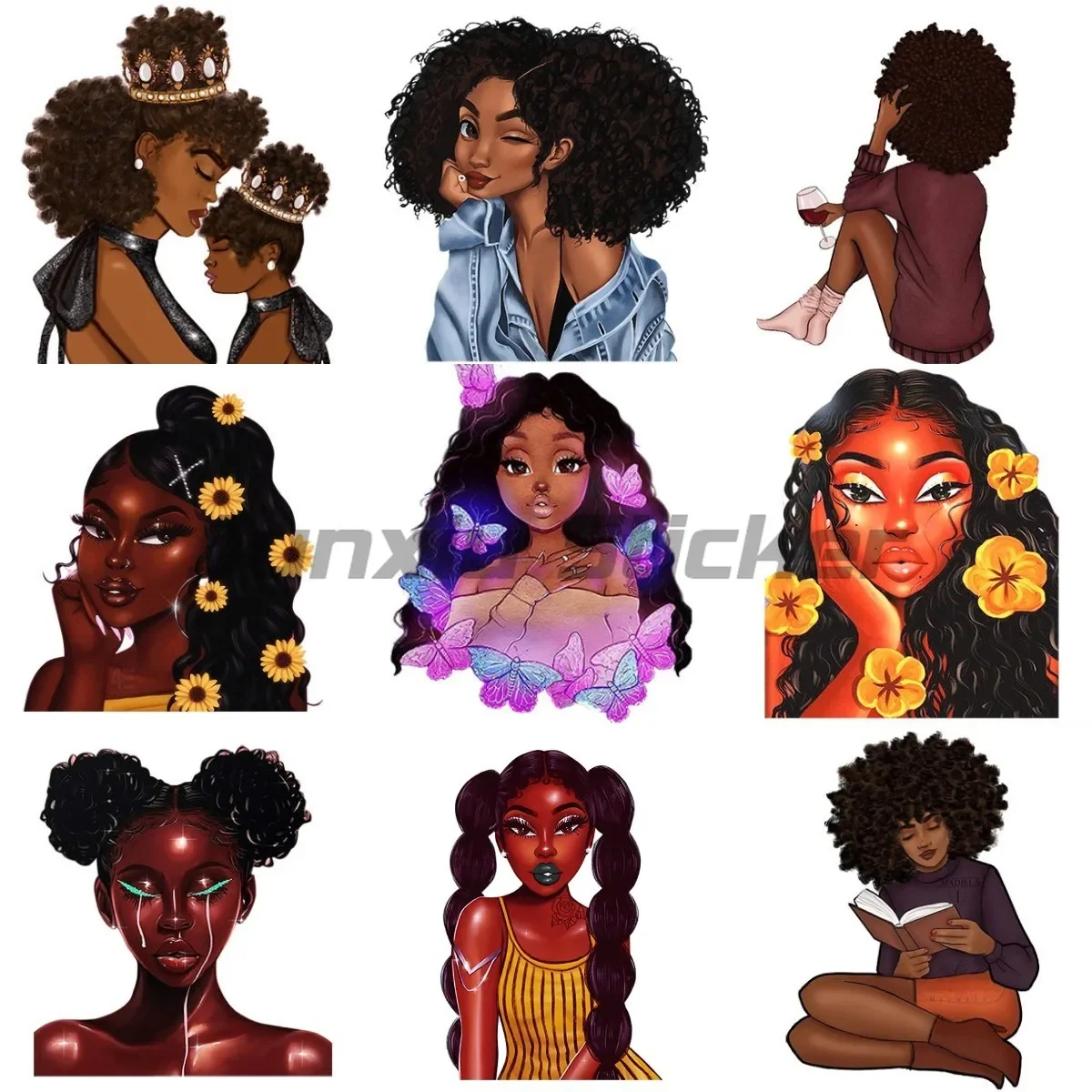 Creative Flower Black Girls Stickers Laptop Car Window Moto Bumper Wall Dooor Truck Decals Customizable
Creative Flower Black Girls Stickers Laptop Car Window Moto Bumper Wall Dooor Truck Decals Customizable