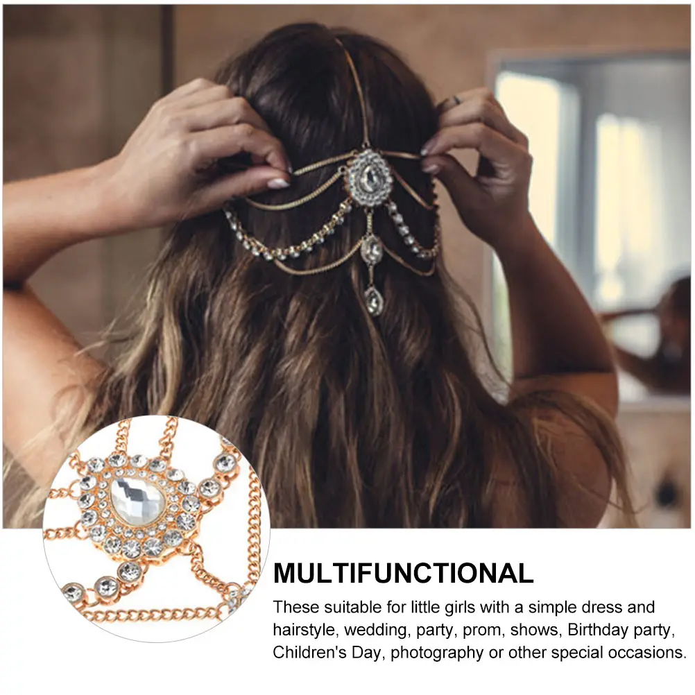 Gem Tassel Headb Rhinestone Hair Accessory Women Headwear Chain Bridal Party Prom Accessories Elegant Hairstyle
Gem Tassel Headb Rhinestone Hair Accessory Women Headwear Chain Bridal Party Prom Accessories Elegant Hairstyle