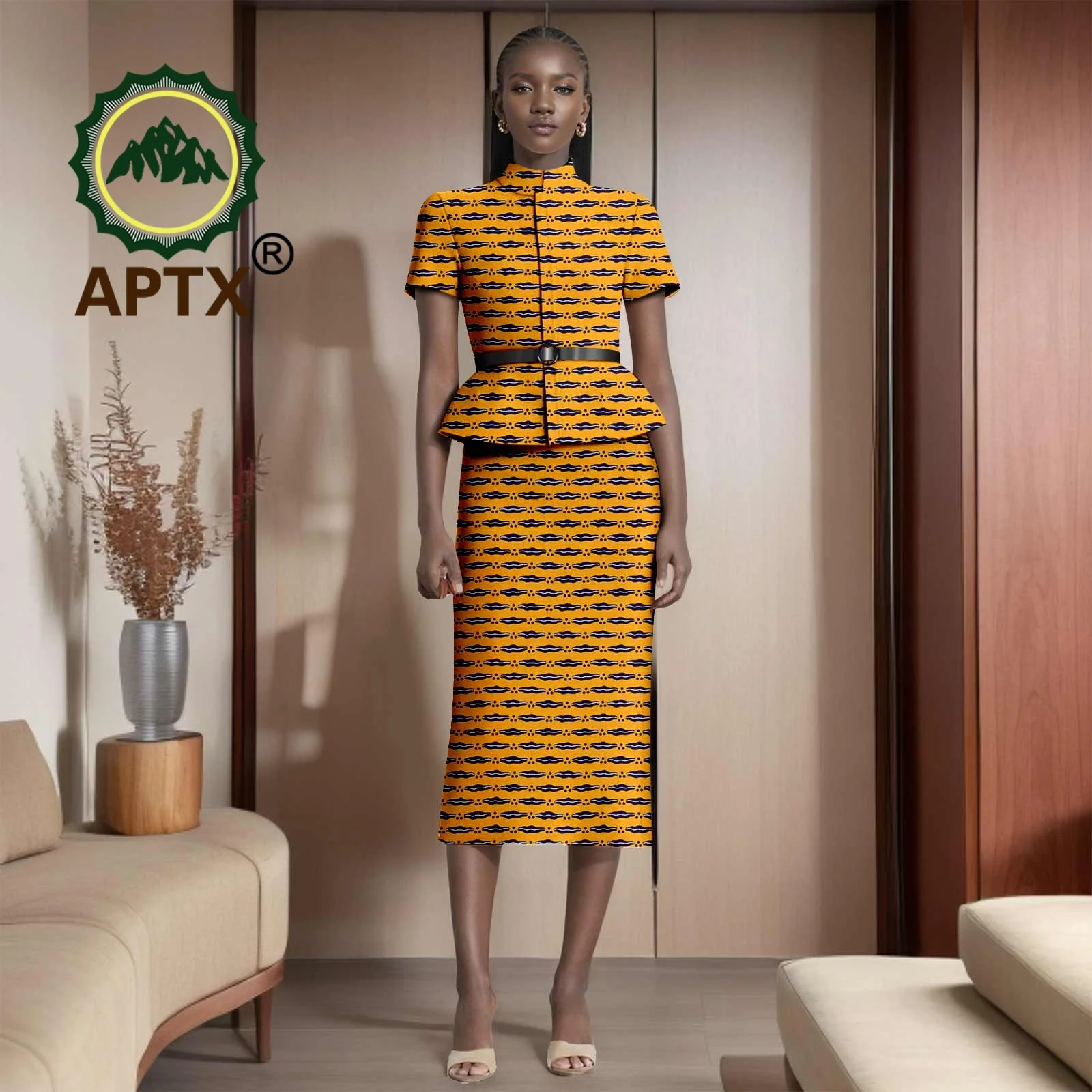 African Outfit for Women Ankara Print Stand-up Collar Short Sleeves Set Top and Knee-Length Skirt 2-Piece Dashiki Casual Suits
African Outfit for Women Ankara Print Stand-up Collar Short Sleeves Set Top and Knee-Length Skirt 2-Piece Dashiki Casual Suits