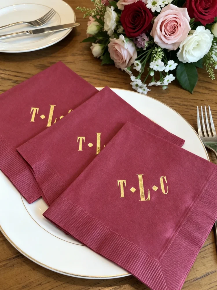Custom Monogram Personalized Paper Napkins, Custom Printed Wedding Anniversary Party Disposable Napkins, Cocktail Beverage
Custom Monogram Personalized Paper Napkins, Custom Printed Wedding Anniversary Party Disposable Napkins, Cocktail Beverage