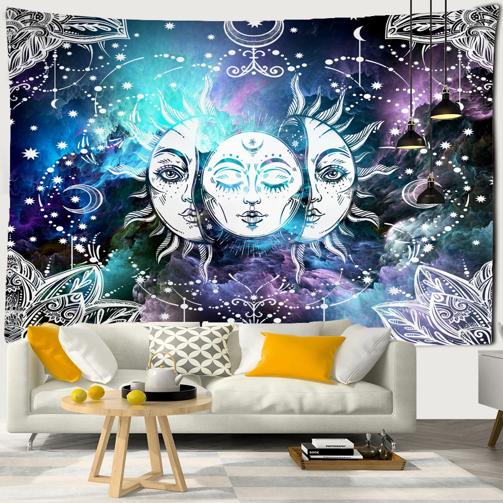 White Black Colorful Sun Moon Mandala Tapestry Wall Hanging Celestial Wall Tapestry Hippie Wall Carpets Dorm Decor Wall Tapestry
White Black Colorful Sun Moon Mandala Tapestry Wall Hanging Celestial Wall Tapestry Hippie Wall Carpets Dorm Decor Wall Tapestry