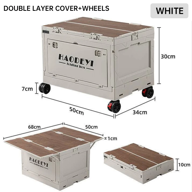 60L Outdoor Camping Storage Box Folding Table Portable Double Cover Collapsible Car Trunk Organizer Picnic Hiking Travel Trip
60L Outdoor Camping Storage Box Folding Table Portable Double Cover Collapsible Car Trunk Organizer Picnic Hiking Travel Trip