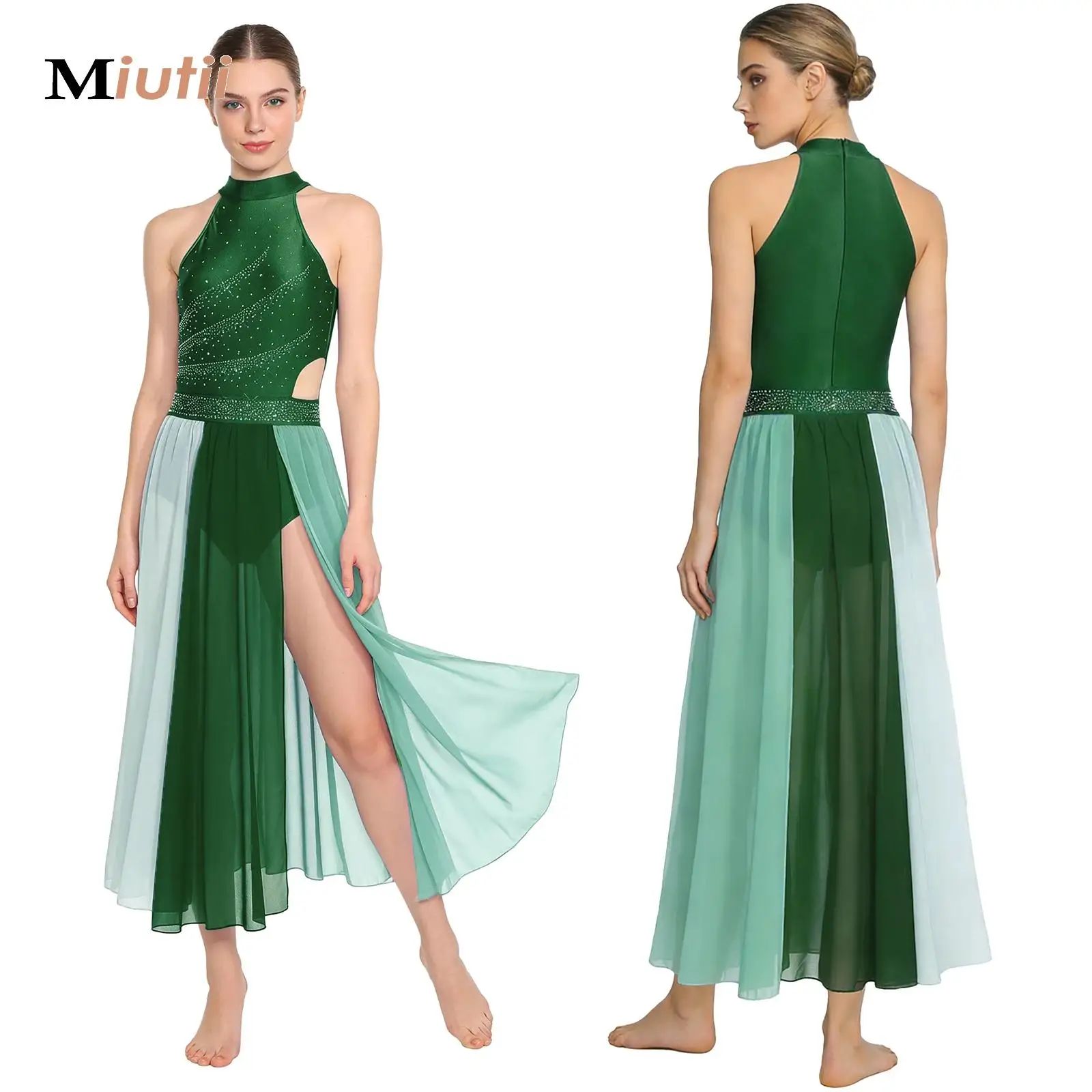 Rhinestone Leotard Dress for Women's Sleeveless Lyrical Contemporary Modern Performance Costume Ballet Gymnastics Figure Skating
Rhinestone Leotard Dress for Women's Sleeveless Lyrical Contemporary Modern Performance Costume Ballet Gymnastics Figure Skating