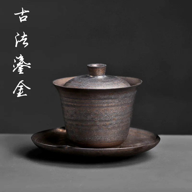 Chinoiserie Stoneware Covered Bowl Gilt Ceramic Tea Bowl Single Product Tea Maker Three-capacity Covered Bowl Gaiwan
Chinoiserie Stoneware Covered Bowl Gilt Ceramic Tea Bowl Single Product Tea Maker Three-capacity Covered Bowl Gaiwan