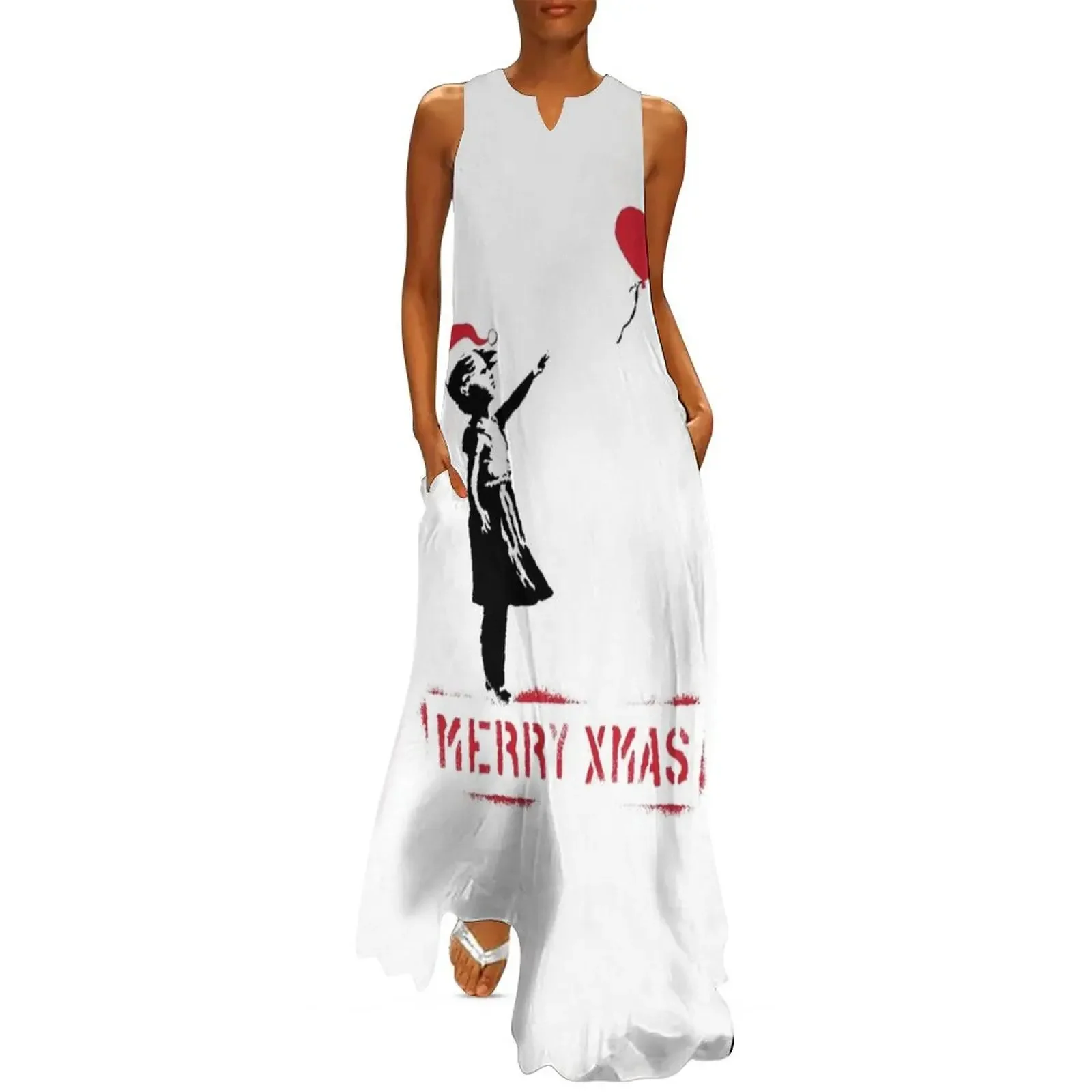 Girl With Balloon Merry Christmas Sarcastic Street Art Banksy Long Dress Long veiled dresses dress summer Dress
Girl With Balloon Merry Christmas Sarcastic Street Art Banksy Long Dress Long veiled dresses dress summer Dress