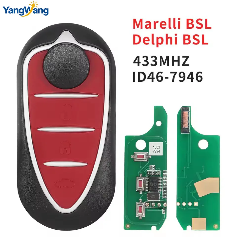 llave remota de coche para Alfa Giulietta Mito Romeo GTA 159 GTA 147 155 166 2008-2015 Delphi/Marelli BSI sistema ID46 433Mhz
llave remota de coche para Alfa Giulietta Mito Romeo GTA 159 GTA 147 155 166 2008-2015 Delphi/Marelli BSI sistema ID46 433Mhz