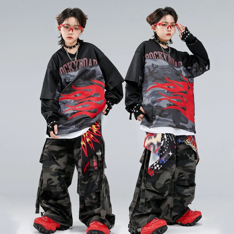 2026 Children Hip Hop Dance Rave Clothes For Kids Loose Kpop Outfits Boys Long Sleeved Hiphop Pants Girls Jazz Costumes DQS22285
2026 Children Hip Hop Dance Rave Clothes For Kids Loose Kpop Outfits Boys Long Sleeved Hiphop Pants Girls Jazz Costumes DQS22285