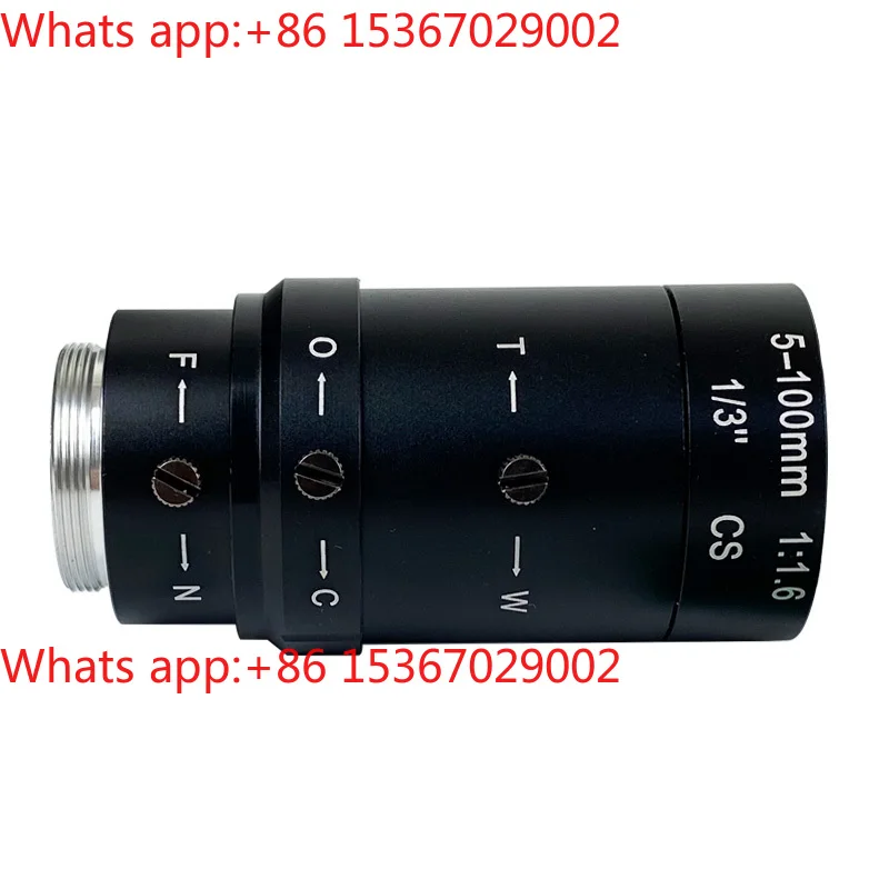 High definition industrial lens 1/3 target surface 5-100mm zoom lens, manual aperture CS interface
High definition industrial lens 1/3 target surface 5-100mm zoom lens, manual aperture CS interface