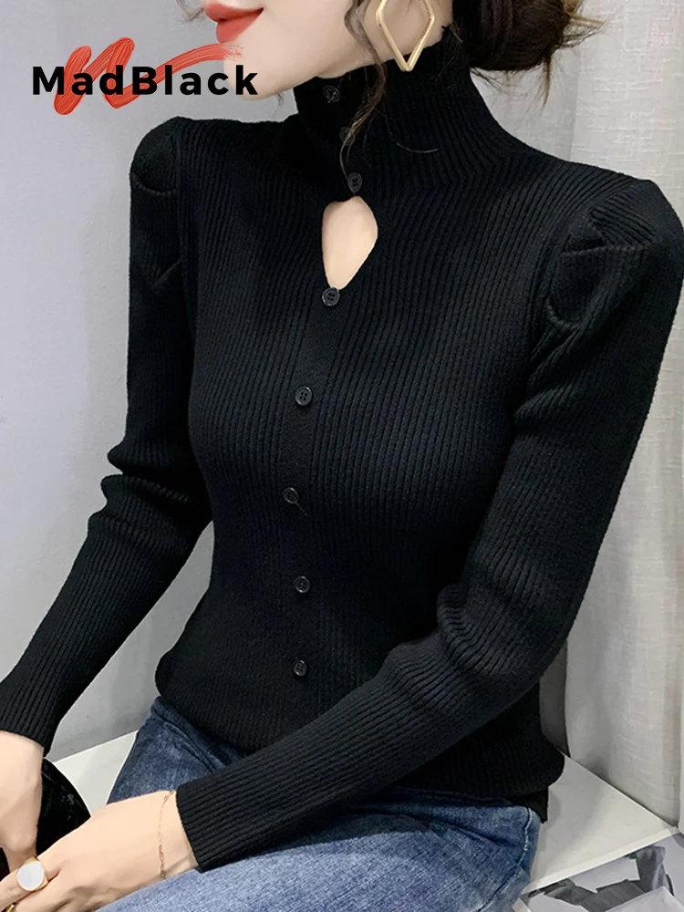 MadBlack-Women's European Sweater, Sexy Turtleneck Button Top, Retro Long Sleeve Slim Hollow Out Knitwear, Fall Winter T4D238CC
MadBlack-Women's European Sweater, Sexy Turtleneck Button Top, Retro Long Sleeve Slim Hollow Out Knitwear, Fall Winter T4D238CC