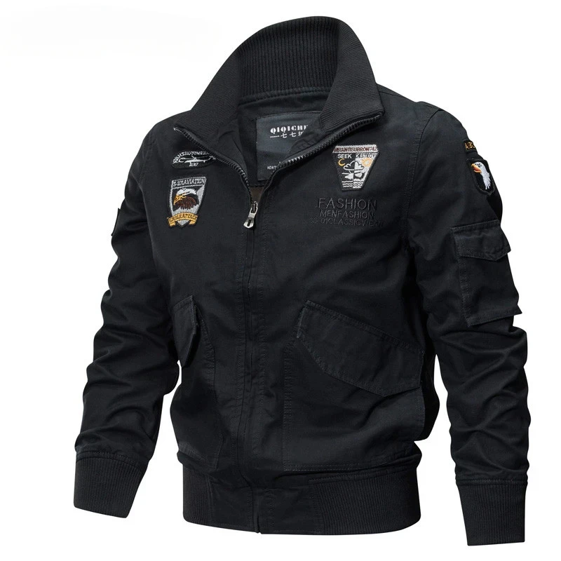 Work Jacket Men Autumn Spring Bomber Cotton Coat Plus Size Embroidery Airplane Pilot Cargo Jackets Male Jaqueta Masculina
Work Jacket Men Autumn Spring Bomber Cotton Coat Plus Size Embroidery Airplane Pilot Cargo Jackets Male Jaqueta Masculina