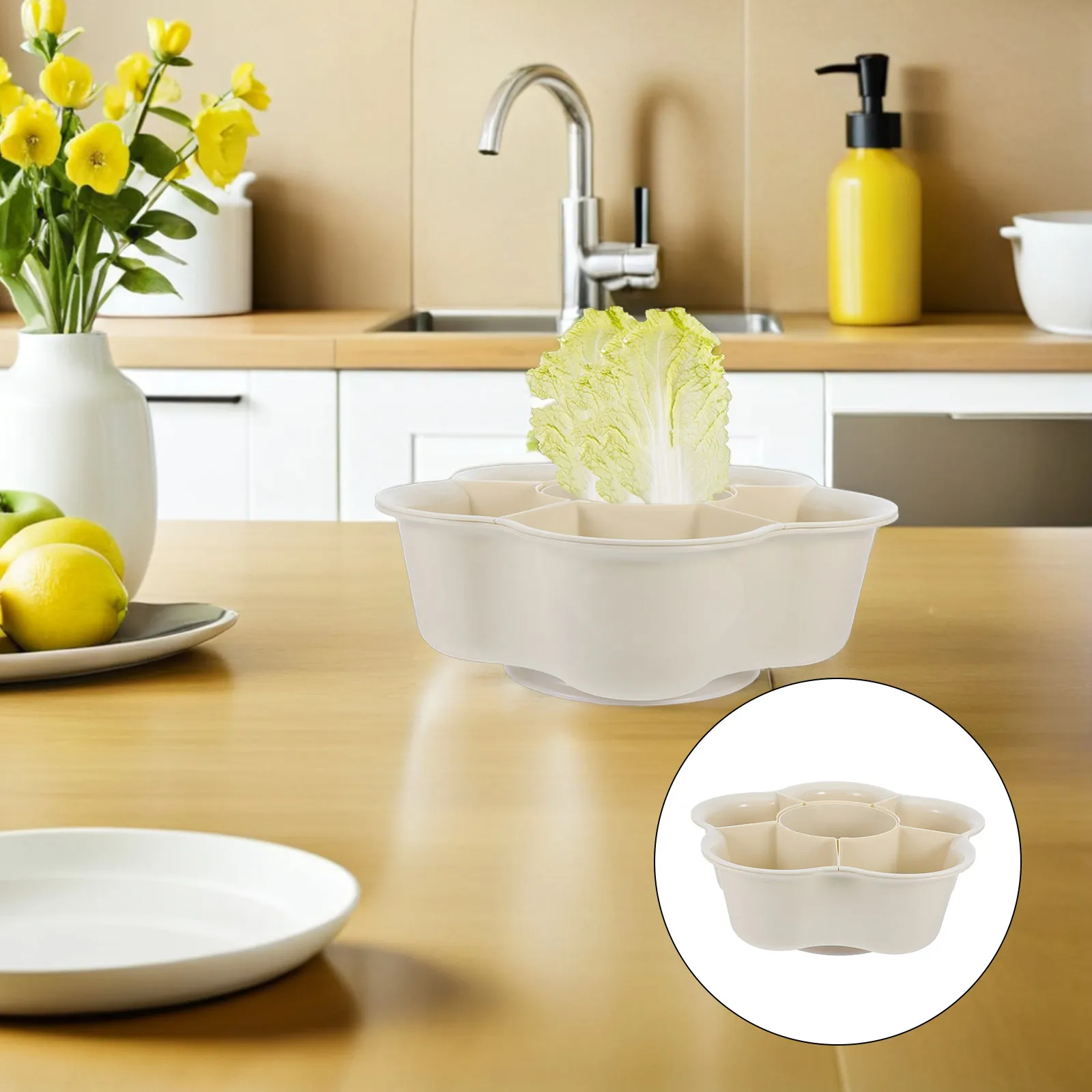 6-Compartment Rotating Serving Tray with Drainage System Large Capacity Multi-Section Food Organizer for Hot Pot Fruits
6-Compartment Rotating Serving Tray with Drainage System Large Capacity Multi-Section Food Organizer for Hot Pot Fruits