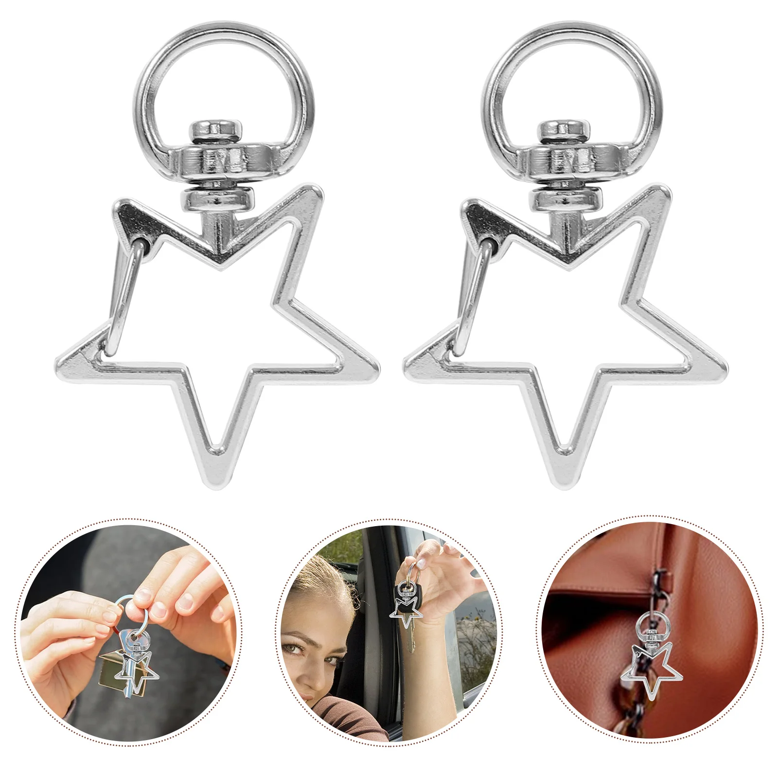 50pcs Pentagram Keychain Metal Keyring Star Shape High-end Alloy Business Holder Lightweight Durable Gift Jewelry Accessories
50pcs Pentagram Keychain Metal Keyring Star Shape High-end Alloy Business Holder Lightweight Durable Gift Jewelry Accessories