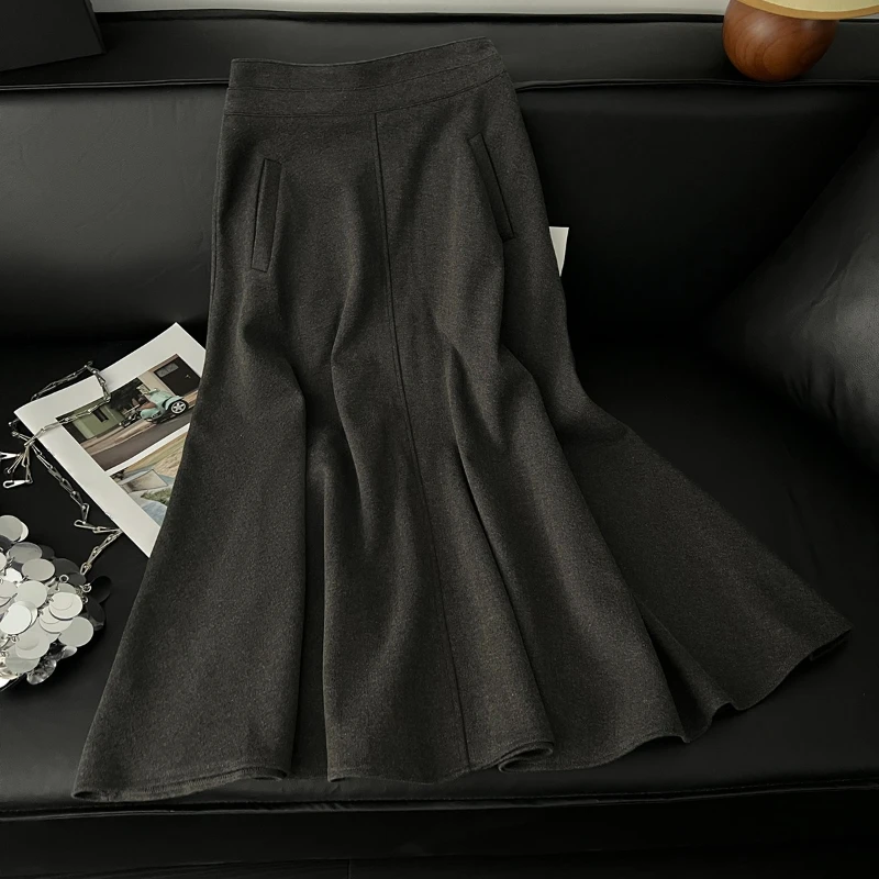 Seoulish Autumn Winter Woolen Women's Umbrella Skirts Pockets Vintage Casual Office Mermaid A-line Long Skirts Female 2025 New
Seoulish Autumn Winter Woolen Women's Umbrella Skirts Pockets Vintage Casual Office Mermaid A-line Long Skirts Female 2025 New