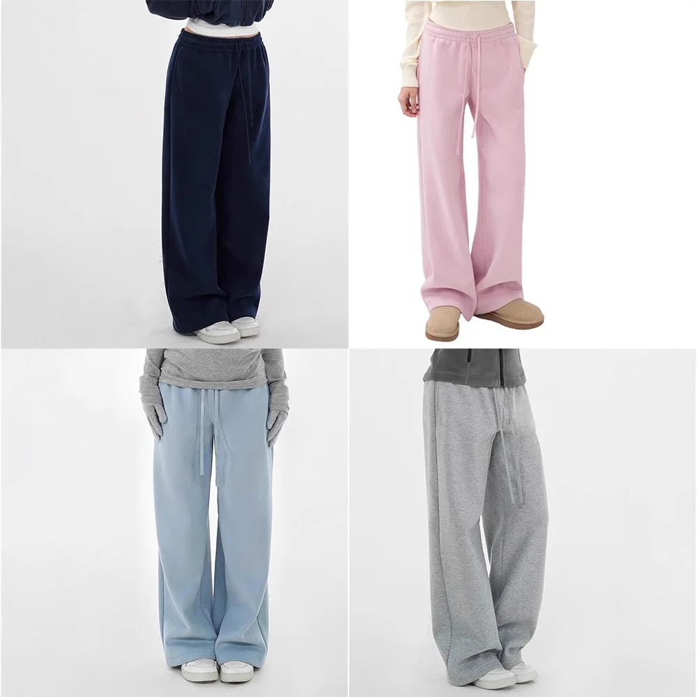 Low Waist Wide Leg Sweatpants Drawstring Straight Leg Pants Multi-Color Casual Trousers for Women Autumn Season China Made
Low Waist Wide Leg Sweatpants Drawstring Straight Leg Pants Multi-Color Casual Trousers for Women Autumn Season China Made
