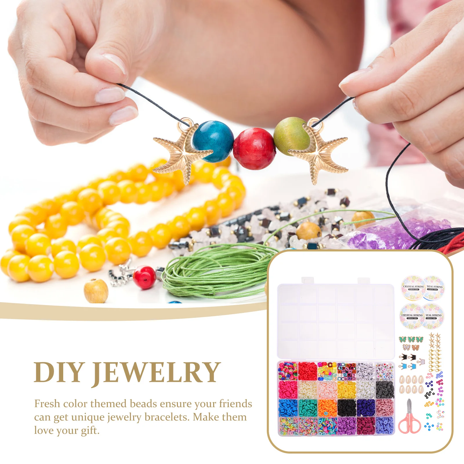 1Set Colorful Disc Beads Accessories Organized Storage Box Easy DIY Bracelet Making Kit for Kids and Adults Family Craft
1Set Colorful Disc Beads Accessories Organized Storage Box Easy DIY Bracelet Making Kit for Kids and Adults Family Craft